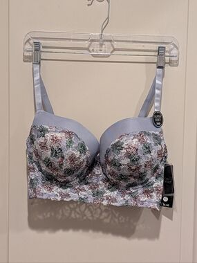 Body Frosting Super Sexy Floral Lace Longline Bra 38D